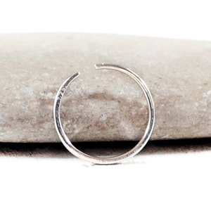 Sterling Silver Nose Ring Hoop, Choose Gauge, 8mm-12mm Diameter, Thin Nose Ring, Nose Hoop, Nose Jewellery, Gift For Her, Unique Nose Ring