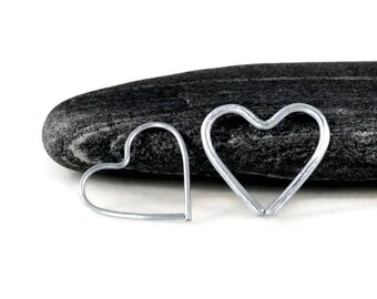 12mm Open Heart Hoop Earring. Daith Heart Hoop. Endless Hoop. Silver Heart Tragus. Cartilage Earring. Tragus Hoop. Rook Piercing. Minimalist