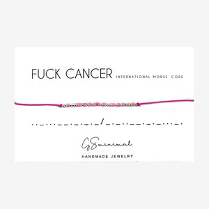 Armband met morsecode met geheime boodschap - kankerpatiënt cadeau voor haar - aanwezig kankeroverlevende - armband met verstelbare knoop - verborgen bericht