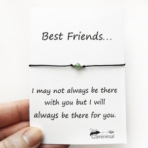 Best Friends Bracelet, Aventurine Sterling Silver Beads Bracelet, Friendship Wish Bracelet, Birthday Gift For Her, Gifts For Friends Women