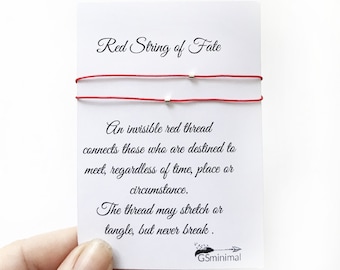 Red String Bracelets, 2mm Tube, Red Thread Bracelet, String of Fate, Jewish Bracelet, Protection Bracelet, String Bracelet, String Kabbalah