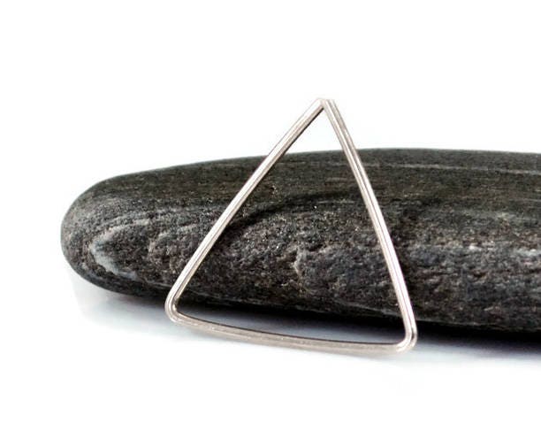 Triangle Septum Ring. Silver Triangle Hoop. Triangle Nose Ring. Endless Earring. Single Earring. Daith Rook Cartilage Hoop. Mens Earrings.