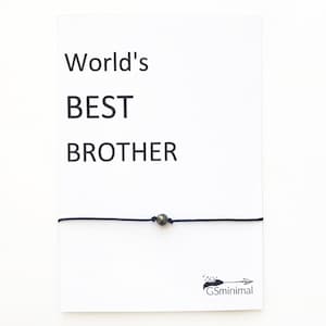 World&#39;s Best Brother Wish Bracelet, Big Little Brother Gift, Mens String Bracelet, Birthday Gift for Brother, Gifts for Men, Gift for Him