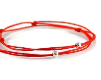 Pulsera de hilo rojo, pulsera de protección, pulseras de pareja, cadena roja del destino, pulsera de hilo rojo, cabalá roja, pulsera para parejas