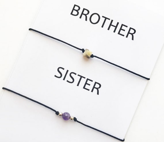 Brother Sister Bracelet Set, Brother Sister Gifts, Matching Bracelets, Big  Brother, Little Sister, Stretch Bracelet, Name Bracelet - Etsy | Matching  sister jewelry, Hand stamped jewelry, Beaded stretch bracelet