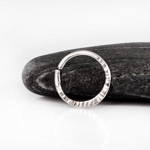 SEPTUM RING - Seamless Nose Ring Hoop - Sterling Silver Septum Piercing - Thin Endless Twist Hoops - 20g 18g 16g 14g - Unique Piercing