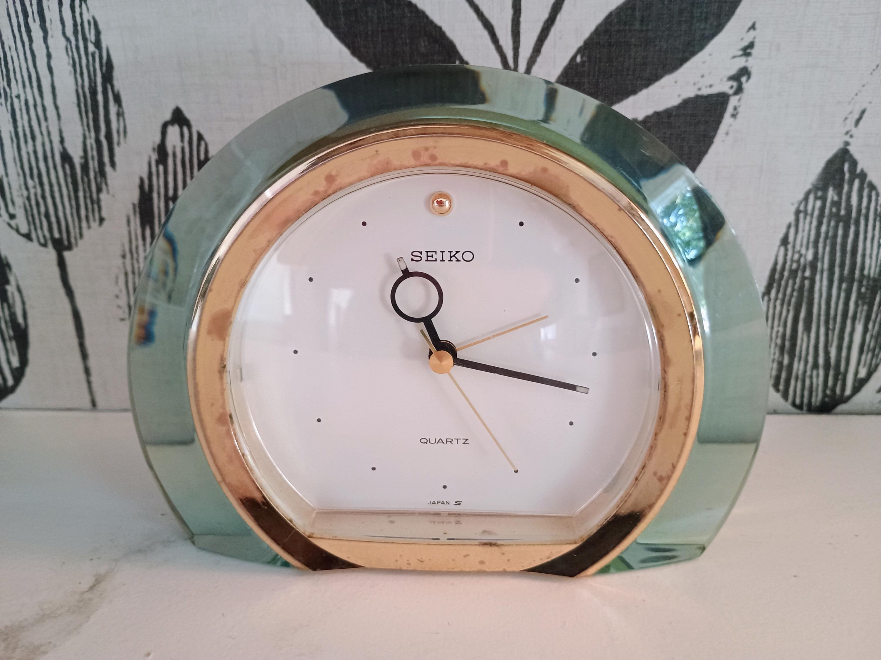 Vintage Seiko Alarm Clock Green - Etsy