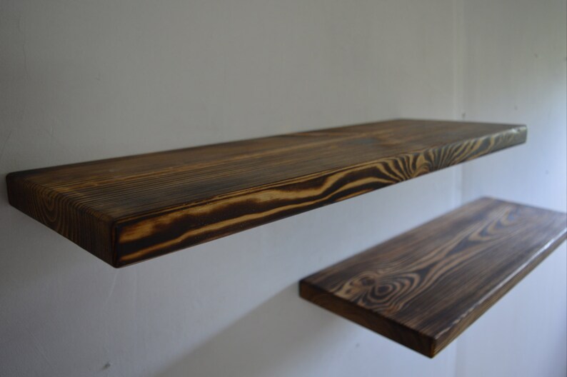 Set of 2 Floating Shelves 30 long 10 deep Etsy