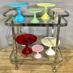 Mosser Glass cake stand 10 inch Diameter
