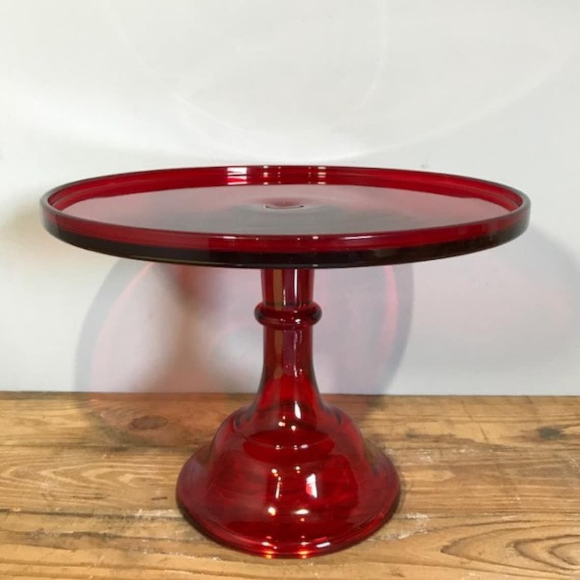 Mosser Glass cake stand 12 inch