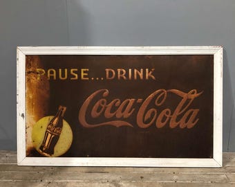 Authentic Coca Cola Panel Sign