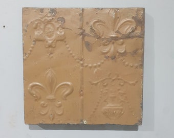 Brown Framed Tin Tile