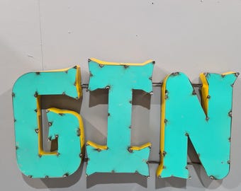 Gin Metal Wall Sign
