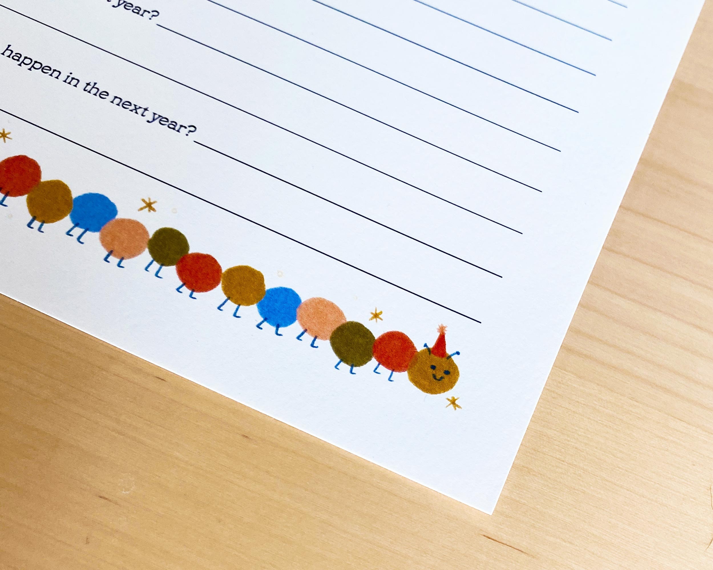 Kids' Birthday Interview Printable Digital Download With Colorful Cute ...