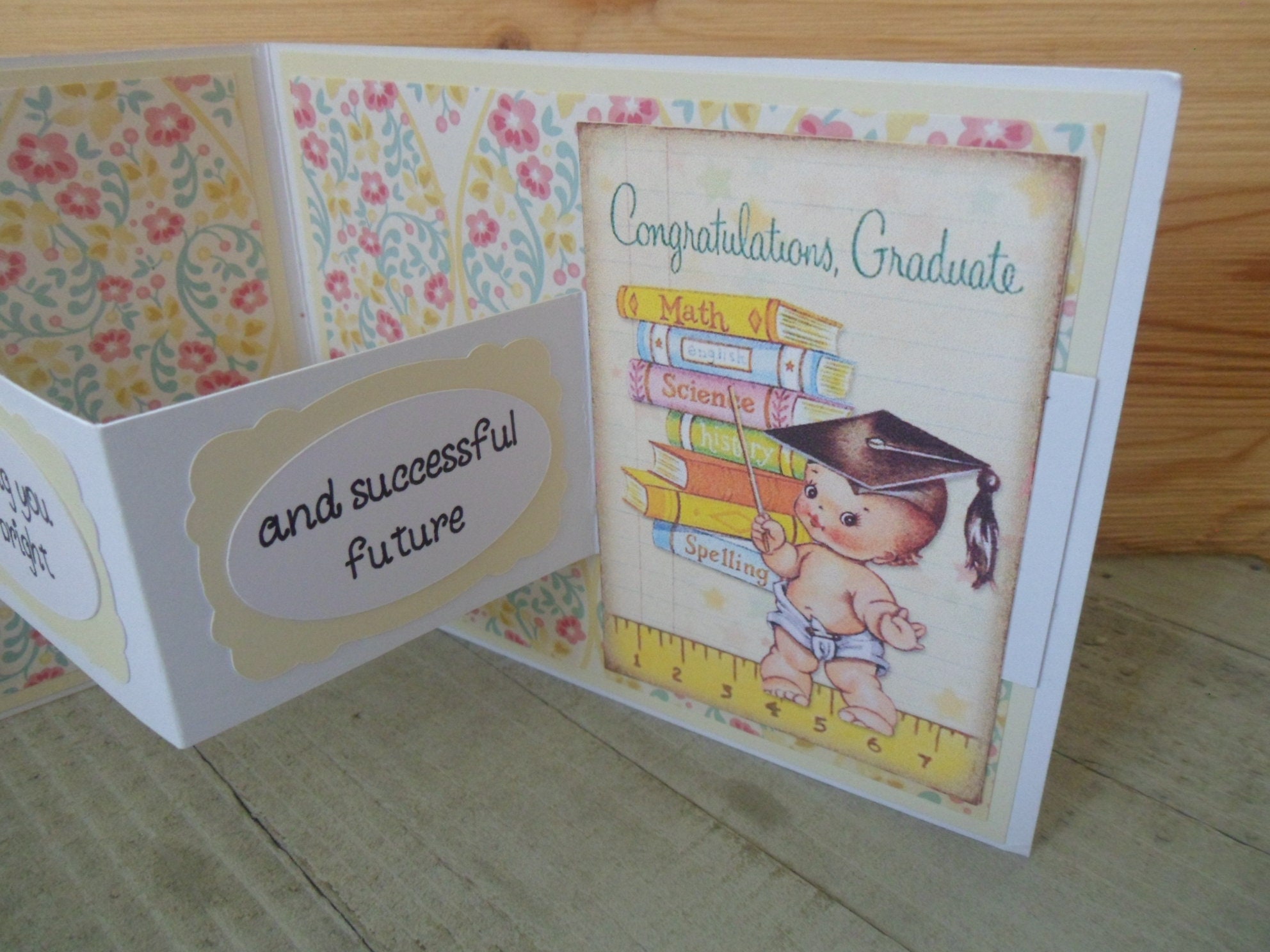 Handmade GRADUATION Accordion Fold Greeting Cards, Fancy Fold Cards ...