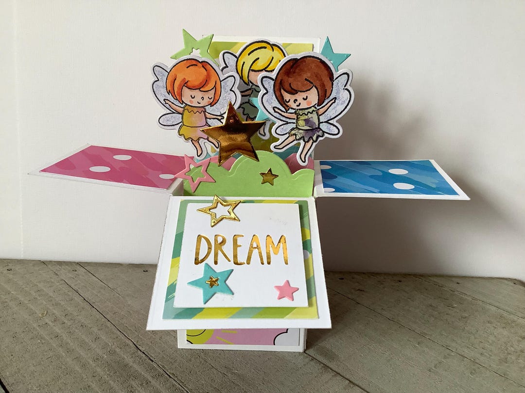 Happy Birthday FAIRIES and STARS Fairy Surprise Pop up Box Greeting ...