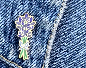 Lavender flower pin, enamel lavender pin by Lavessence