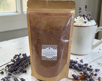 Lavender Hot Chocolate Mix – Floral Cocoa Drink - Relaxation Treet