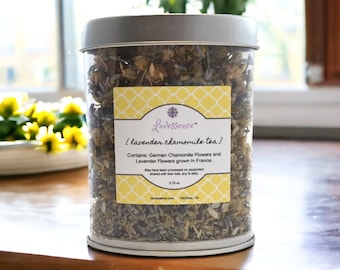 Lavender Chamomile Sleep Tea – Herbal Relaxation Blend – Calming Bedtime Tea Gift