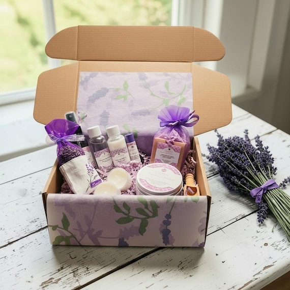 Lavender Relaxation Gift Set – Natural Spa Bath Body Collection