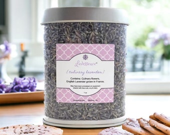 Culinary Lavender Buds – Organic Edible Flowers for Baking, Tea, Desserts, Cocktails