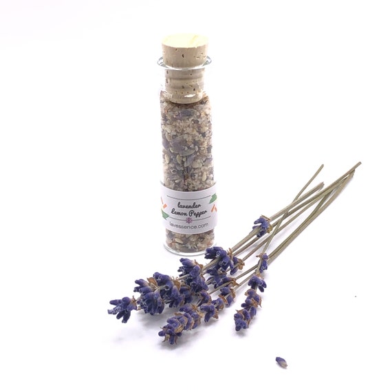 Spice | Lemon Pepper Seasoning Salt with lavender flowers