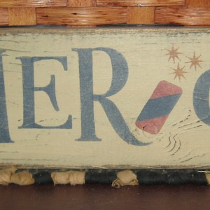 Primitive Country America 12&quot; sign