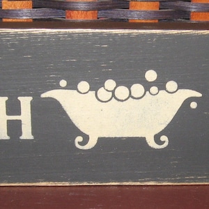 Primitive Country Bath Time sign