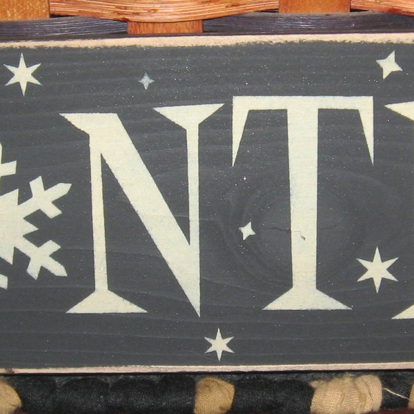 Primitive Country Winter  12" sign