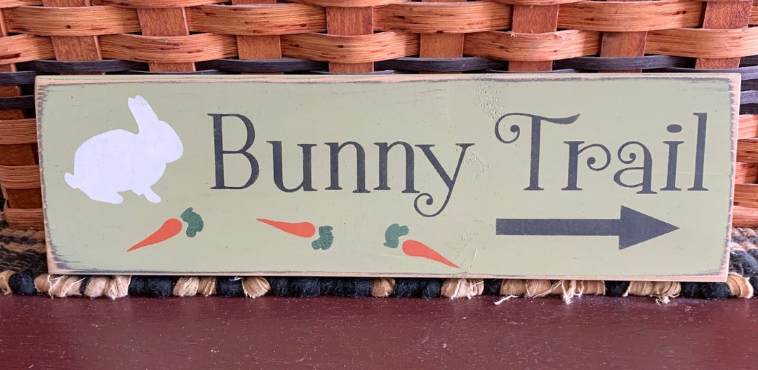 Primitive Trail Signage Primitive Country Bunny Trail 12