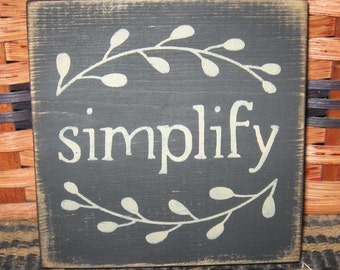 Primitive Country Simplify mini sq sign