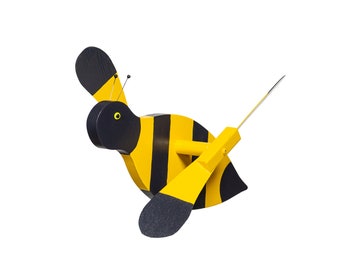 Handcrafted Bumble Bee Whirly Bird