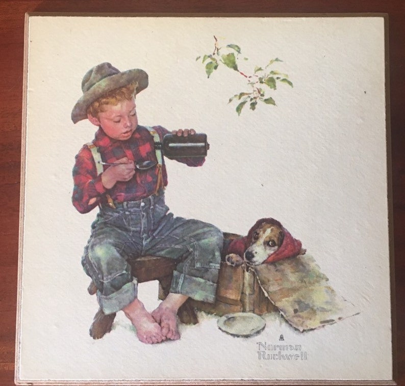 Norman Rockwell Dog Art Prints Set of 4 Vintage | Etsy