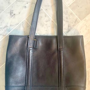 Vintage Navy Blue Coach Tote - Etsy