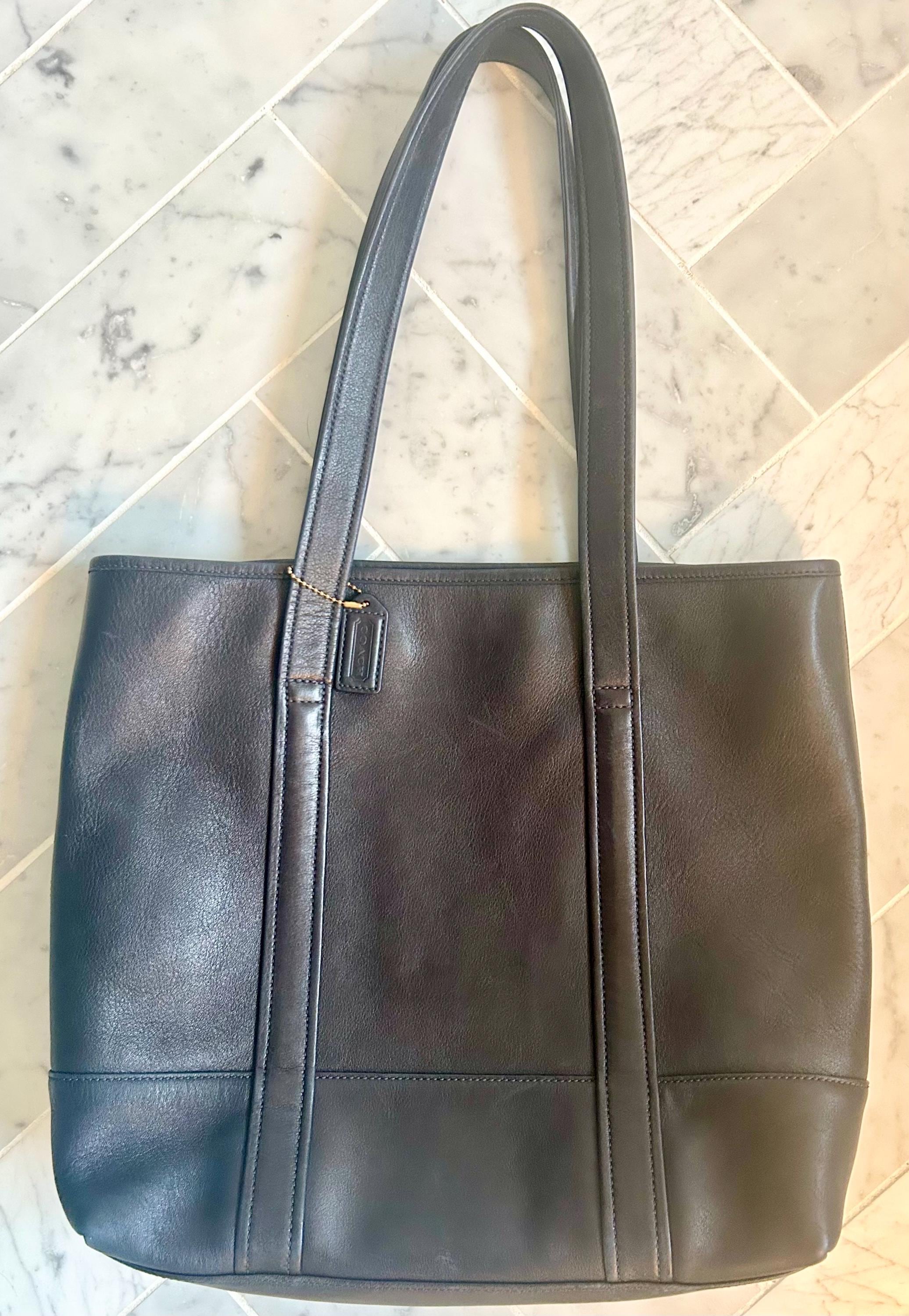 Coach Vintage Leather Tote Bag - Etsy