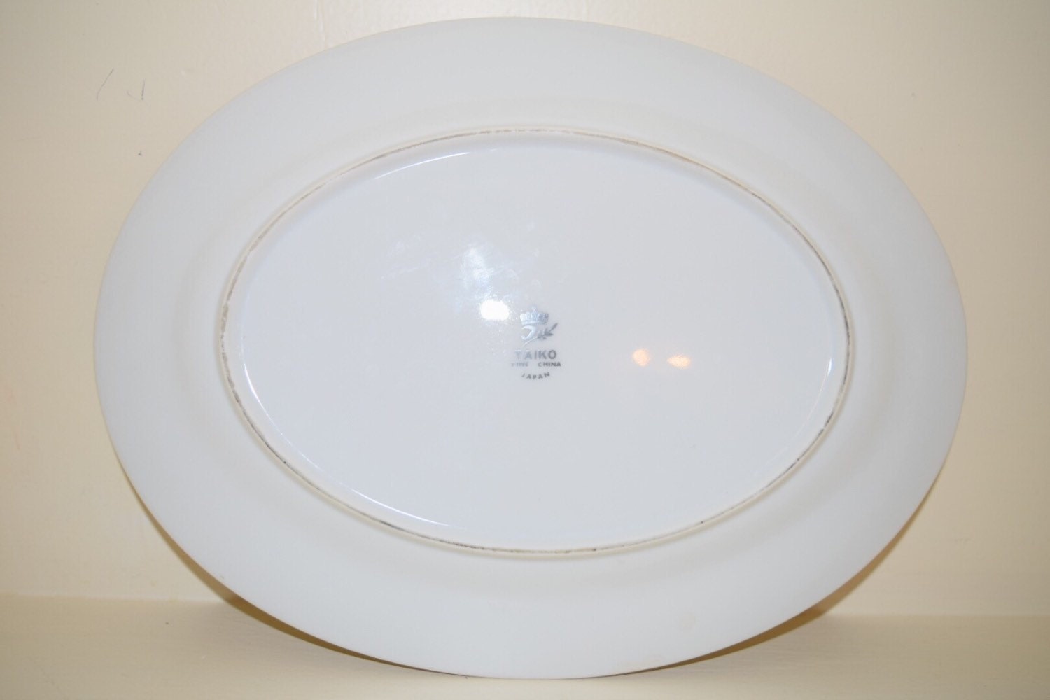 Platter Plate Serving Piece TAIKO Fine China Vintage Green Floral Etsy