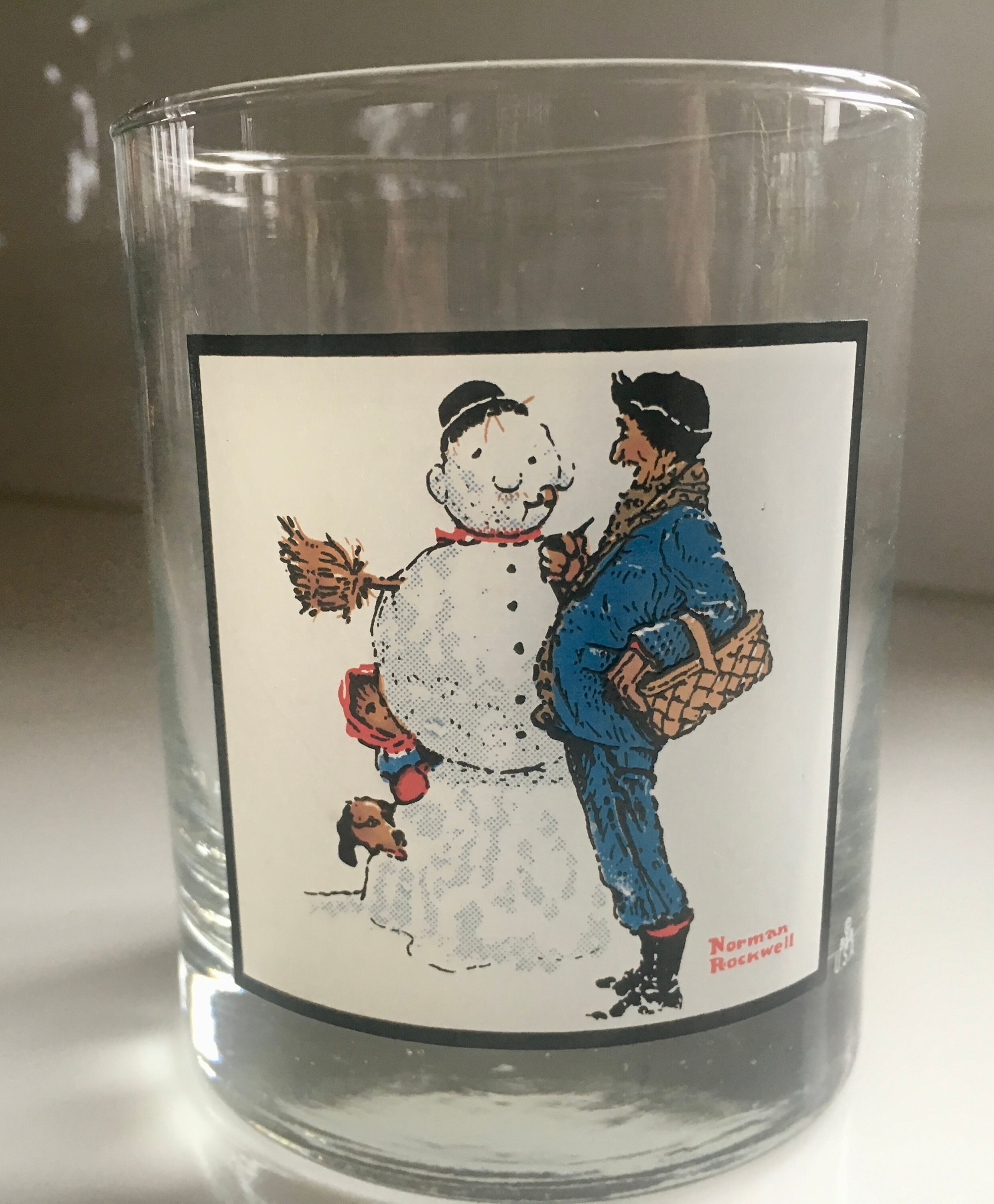 Vintage Norman Rockwell Glasses Set of 4 1979 Arbys Pepsi Winter Scenes