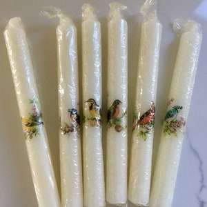 Vintage Candle Farbe Set of 6 Germany Birds
