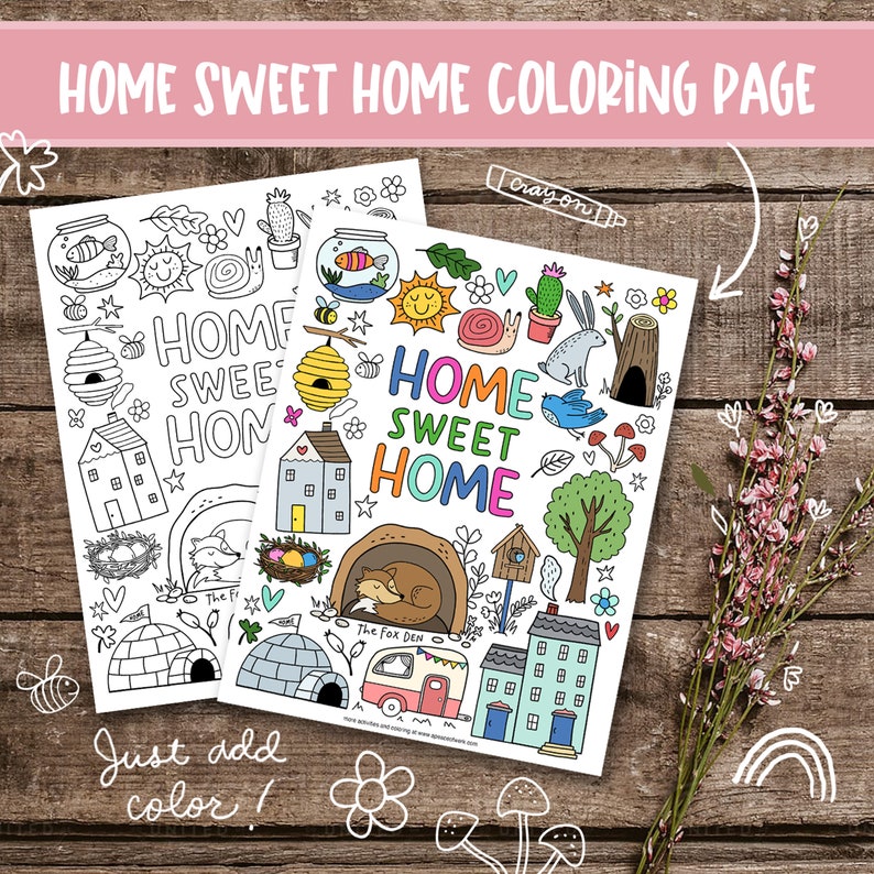 Home Sweet Home Party Activity for Kids Family Fun Night Etsy