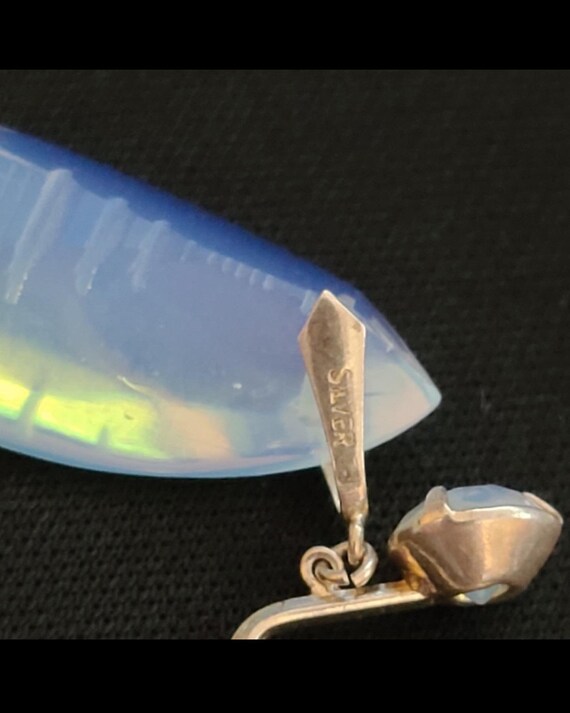 Gorgeous vintage sterling silver and opaline Pago… - image 3