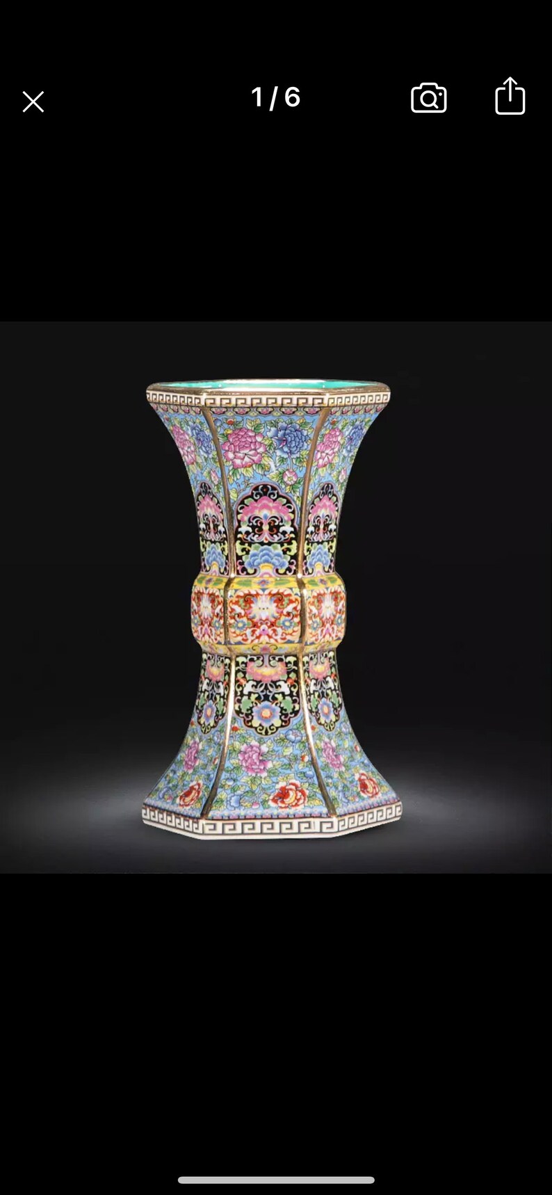 Pair of Incredible Cloisonné Greek Key Vases Etsy