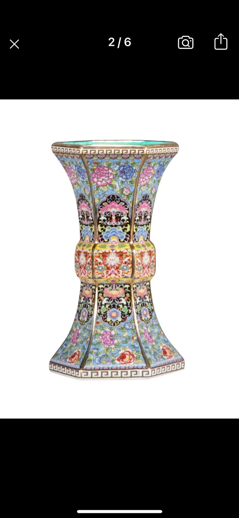 Pair of Incredible Cloisonné Greek Key Vases Etsy