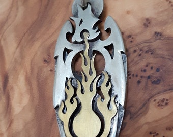 Dragon pendant inspired by Skyrim Celtic Viking Akatosh