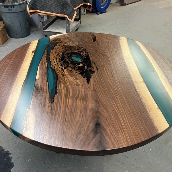 Live Edge Round Dining Table Etsy