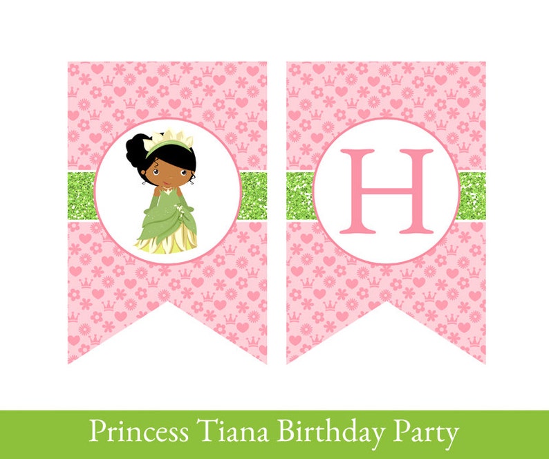 Download Princess Tiana Banner Printable Banner That Says Princess Tiana Birthday Banner Princess Tiana Party Decorations Happy Birthday Party Decor Paper Party Supplies Efp Osteology Org