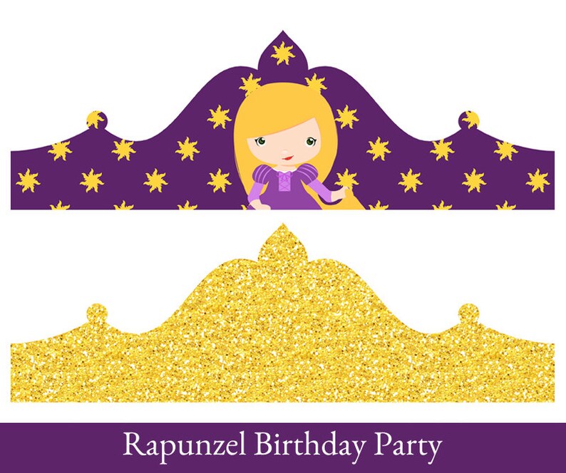 Rapunzel Crown, Birthday Crown, Crown Printable, Princess Crown, occasion hat, Rapunzel Birthday graphic relating to Princess Crowns Printable called Rapunzel Crown, Birthday Crown, Crown Printable, Princess Crown, celebration hat, Rapunzel Birthday