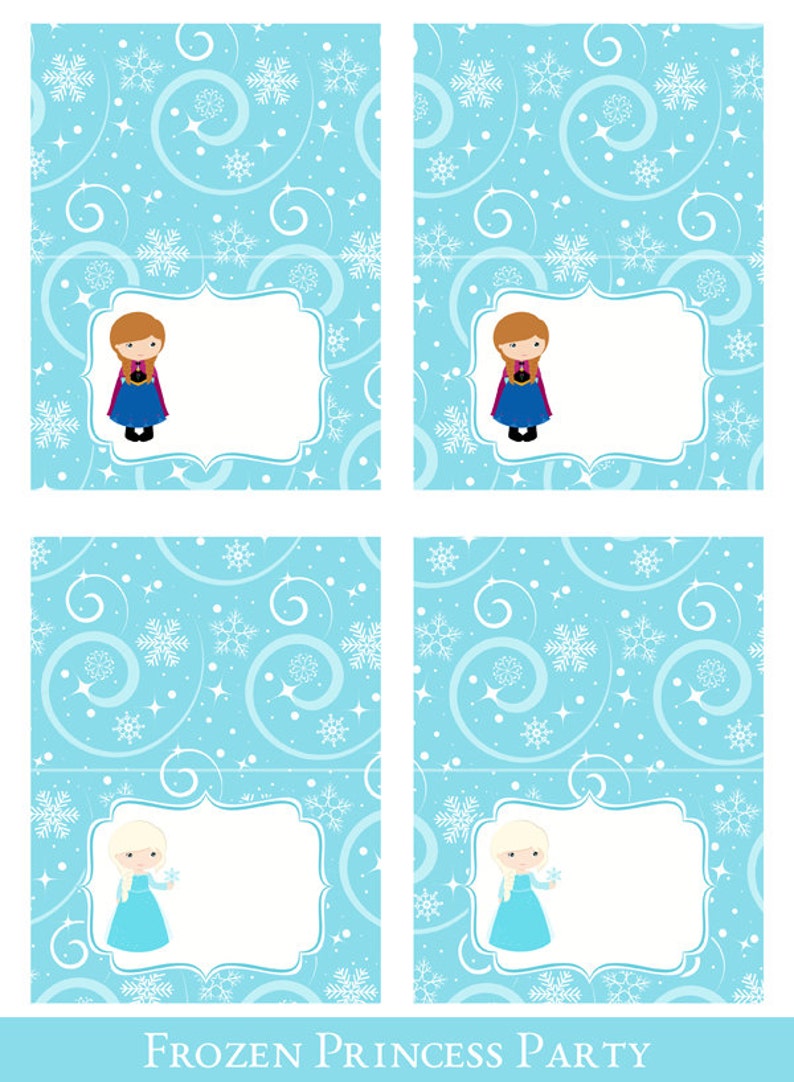 frozen-tent-cards-tent-cards-printable-foldable-food-cards-etsy