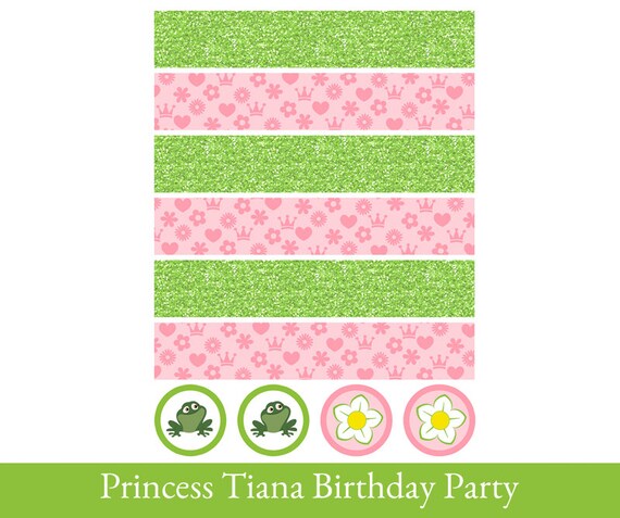 Princess Tiana Napkin Wrappers Napkin Holders Printable Etsy