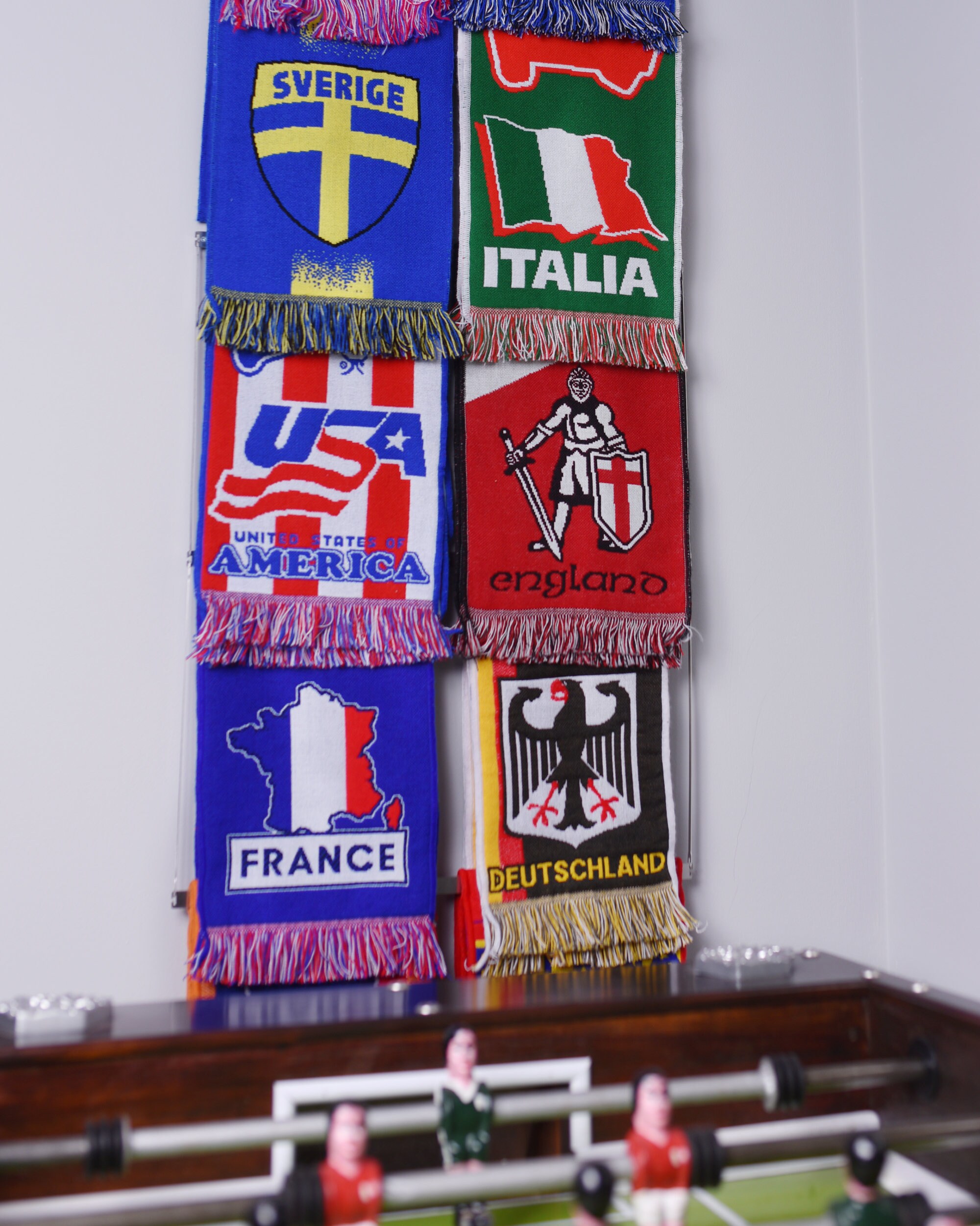 Sport scarf display rack Football Soccer scarves display Etsy