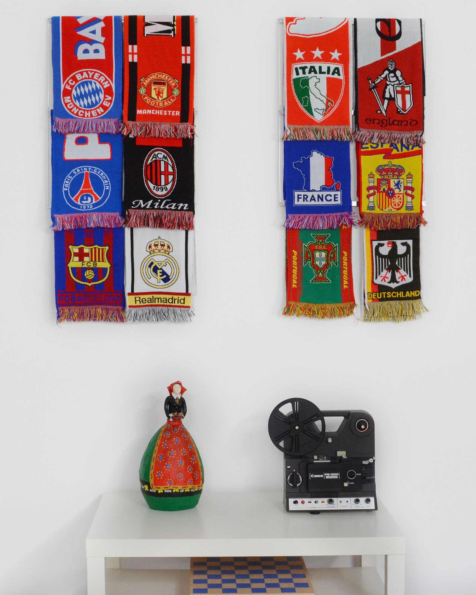 Sport Scarf Display Rack Football Soccer Scarves Display Etsy